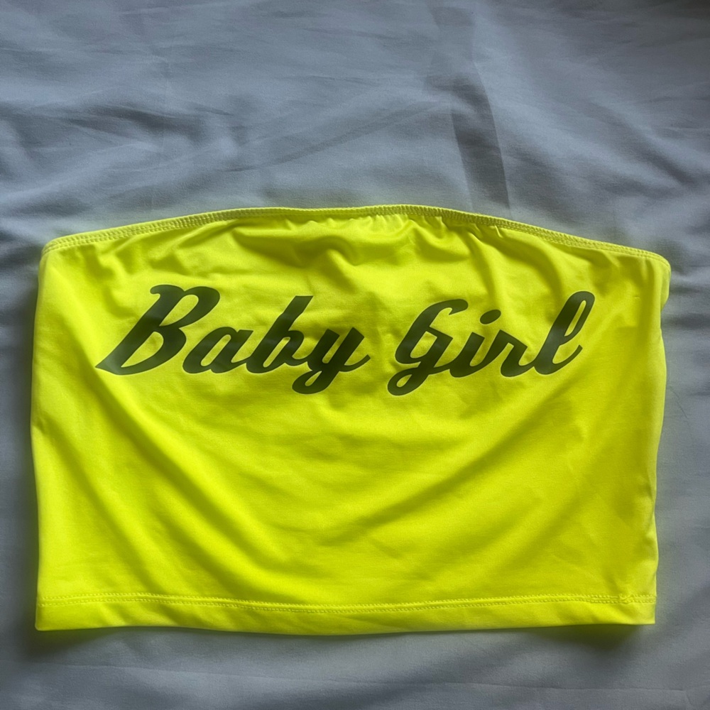 green baby girl tube top